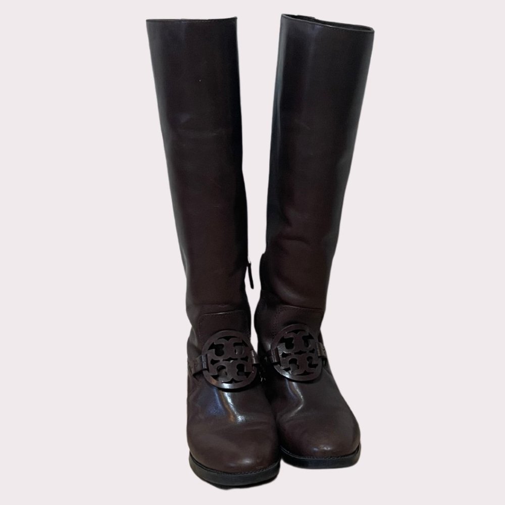Tory Burch Miller pull on tall boots Size 8.5